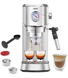 lot 7627395 image: Gevi Espresso Machine 20 Bar with Auto Milk Frother, Professional Expresso Coffee Machines for Home, Compact Cappuccino & Latte Machine, Stainless Steel, Gift for Coffee Lover, Home Baristas - Retail $140.18