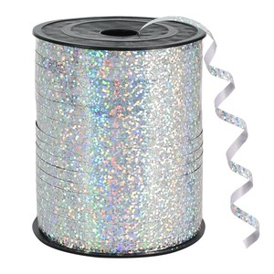 lot 7627397 image: BEISHIDA 500 Yards Silver Ribbon Curling Crimped, Balloon String Shiny Metallic Roll for Gift Wrapping Ribbon for Birthday Party Festival Art Craft Decor Florist Flowers Decoration