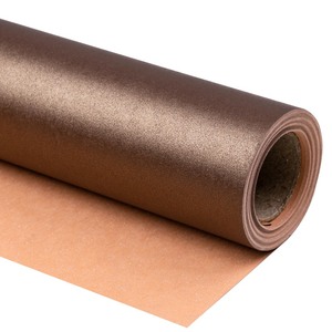 lot 7627405 image: RUSPEPA Chocolate Brown Matte Wrapping Paper - Solid Color Pearly - luster Paper Perfect for Wedding, Birthday, Christmas, Baby Shower -17 Inches X 32.8 Feet