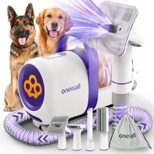 lot 7627415 image: oneisall Dog Hair Vacuum & Dog Grooming KitLow Noise Dog Grooming Vacuum12kpa,Dog Vacuum for Shedding Grooming for Pet Hair&Home Cleaning - Retail $78.45