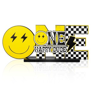 lot 7627416 image: One Happpy Dude One Letter Sign Wooden Table Centerpiece One Happpy Dude Birthday Decorations 1st First Birthday Party Supplies