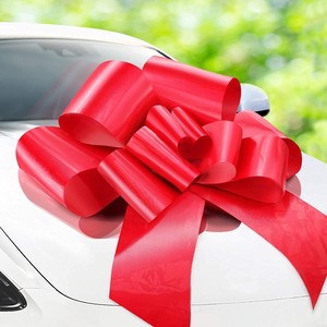lot 7627423 image: Zoe Deco - Big Car Bow - Red, 30 Inch - Giant Car Bow for Birthday, Christmas, Wedding Reception, Surprise Party - Large Gift Wrapping for Huge Present