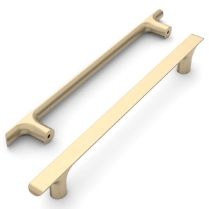 lot 7627433 image: Amerdeco 10 Pack Brushed Brass Cabinet Pulls 10 Inch(256MM) Hole Centers Kitchen Cabinet Handles Hardware Kitchen Handles for Cabinets Cupboard Handles Drawer Pulls ZH0028