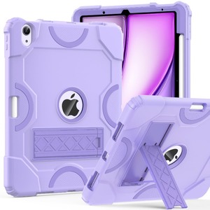 lot 7627438 image: Cantis Case for iPad Air 11-inch M2 (2024), iPad Air 5th Generation (2022) iPad Air 4th Gen (2020) 10.9 Inch, Heavy Duty Shockproof Rugged Protective for iPad Air Case, PurplePurple