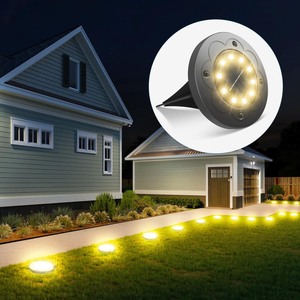 lot 7627479 image: Brightown Solar Lights Outdoor Waterproof, 24 Packs LED In-Ground Lights Outdoor Solar Lights for Yard Patio Garden Lawn Deck Outside Pathway Walkway Sidewalk, Warm White