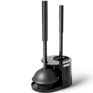 lot 7627502 image: FORASTO 2 in 1 Toilet Plunger and Brush Set��Extended Handle Plunger��Toilet Bowl Brush Plunger Set,Bathroom Cleaning Tools ��Toilet Brush Plunger Combo��Cleaning Brush��Bathroom Cleaning Supplies
