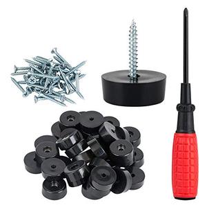 lot 7627503 image: Rubber Screw in Chair Leg Floor Protectors, 36 Pack LOUFIMIDON Screw in Rubber Stopper with Screwdriver, Furniture Sliders Nail on Rubber Feet for Protecting (Look for Our Store CZ3C)