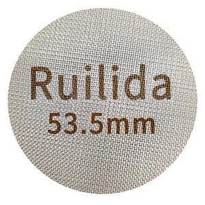 lot 7627513 image: Ruilida Espresso Puck Screen 53.5mm, Reusable 1.7mm Thickness 150�m 316 Stainless Steel Professional Barista Coffee Filter Mesh Plate for Espresso Portafilter Filter Basket (53.3-54mm breville)
