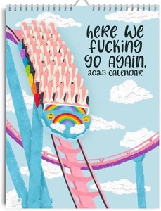 lot 7627532 image: Here We Go Again 2025 Calendar, Calendar 2025 Planner, 2025 Monthly Friends Advent Calendar, Fun Hanging Month Hanging Calendar, Gag Gifts for Friends