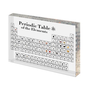 lot 7627557 image: UKKROA - Periodic Table with Real Elements Inside - 83 Kinds of Real Elements & Acrylic Display Stand, for Science Lovers, Students Chemistry Chart Tools, Gifts and Crafts Decoration (5.9 x 4.5)