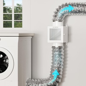 lot 7627560 image: Metal Dryer Duct Lint Trap, HG Power Indoor Dryer Vent Kit, Indoor Dryer Vent for Electric Dryer, Dryer Lint Catcher for Dryer, Inline Dryer Lint Trap Box, 4 Dryer Vent Hose, 2 Hose Clamps