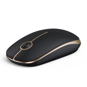 lot 7627567 image: Vssoplor Wireless Mouse, 2.4G Slim Portable Computer Mouse with Nano Receiver Quiet Silent Optical Laptop Mouse for Notebook, PC, Laptop, Computer-Black and Gold