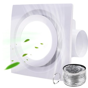 lot 7627581 image: FEITON Bathroom Fan with Light Exhaust Fan Ceiling Mount Vent Fan Light Combo, 30W, 110V, 110 CFM 1.0 Sones, Square Quiet Ventilation Fan with LED Light