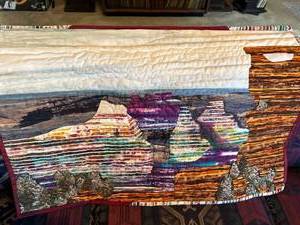 lot 7542 image: Quilted Mountain View wall hanging