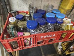 lot 7677 image: Misc Nails, Screws, staples, Etc in jars