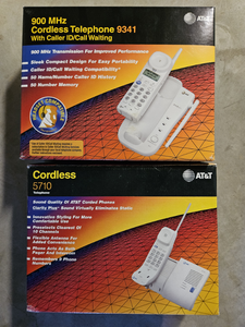 lot 7765 image: Lot of 2 Vintage AT&T cordless Phones