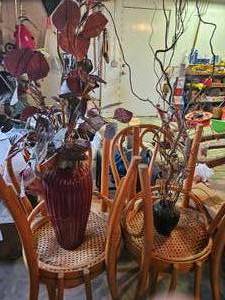 lot 7757 image: Faux Floral Arrangements Lot