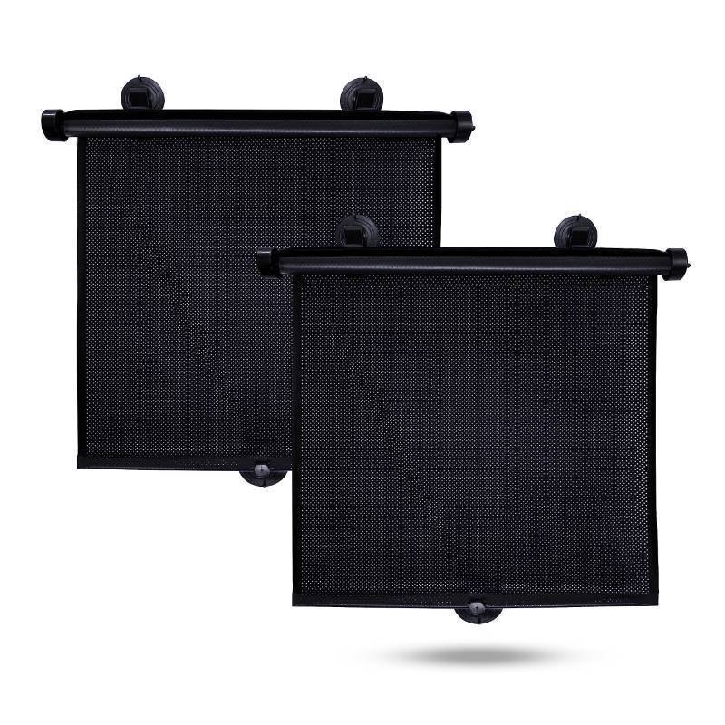 lot 1018 image: EcoNour Car Side Window Sun Shade (2 Pack)  Retractable Car Roller Sunshade for Kids  Baby Car Window Shades for UV and Sun Glare Protection  Baby Car Travel Accessories (15x17) Retail $24.99