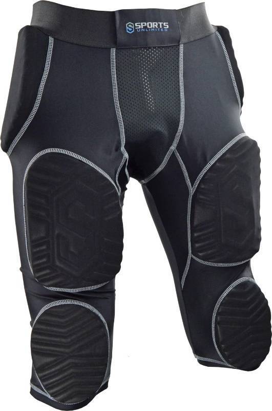 lot 1307 image: Sports Unlimited Adult 7 Pad Integrated Football Girdle - Flex Thigh Pads Retail $59.95