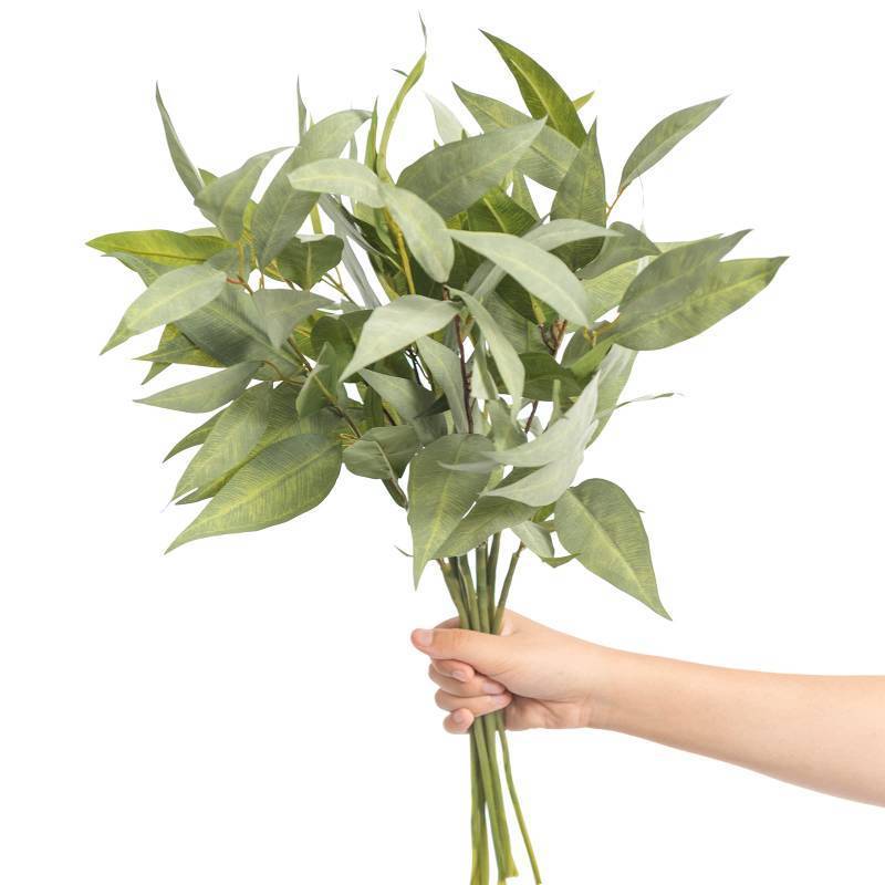 lot 1245 image: Lings Moment Artificial Plants Eucalyptus Leaves Branches,10Pcs 17.7Tall Fake Greenery Filler wStems, Lifelike Texture Plant Decor for Wedding BouquetsTable Centerpieces, OutdoorPartyRoomOffice Retail $31.24