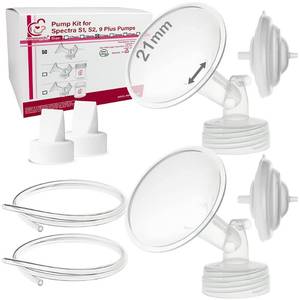 lot 1288 image: Nenesupply 21mm Flange Pump Parts Compatible w Spectra S2 S1 Breast Pumps Replacement Kit for Spectra Pump Parts S2 Parts S2 Accessories Inc Flange Duckbill Valve Backflow Protector Retail $34.99