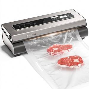 lot 1007 image: Mesliese Vacuum Sealer Machine Powerful 90Kpa Precision 6-in-1 Compact Food Preservation System with Cutter, 2 Bag Rolls & 5 Pre-cut Bags, Widened 12mm Sealing Strip, Dry&Moist Modes (Silver) Retail $69.99