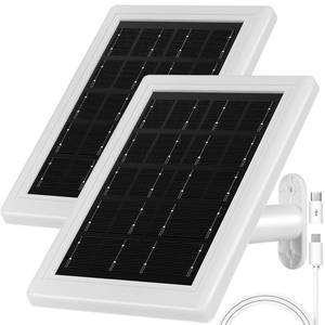 lot 1016 image: Solar Panel for Security Camera, 5V USB Solar Panel Compatible with Eufy Cam 2C2C ProE40E2022 ProE Camera WYZE Battery Cam Pro,16.4ft Charge Cable, IP65 Waterproof (2 Pack, White) Retail $44.44