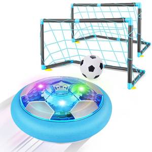 lot 1043 image: Hover Soccer Ball Set with 2 Goals, Rechargeable Indoor Air Floating Soccer Ball with LED Light and Foam Bumper, Perfect Birthday Xmas Gifts for Age 3 4 5 6 7 8-12 Year Old Kids Boys Girls Retail $26.99