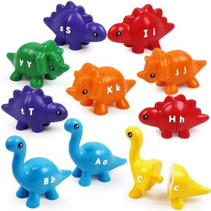 lot 1053 image: JOCHA Dinosaur Matching Montessori Sensory Preschool Educational Learning Game Color Counting Sorting Fine Motor Toys for 3 4 5 Years Toddler Preschool Boys Girls (Letter) Retail $22.90