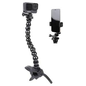 lot 1074 image: Jaws Flex Clamp Smartphone Mount with Adjustable Gooseneck��13 Sections�� Compatible with iPhone Samsung,and GoPro Hero 9,8,7,6,5,4, 3, 2, 1, DJI Osmo Action Camera Mounts and Most Action Cameras Retail $30.06