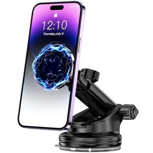 lot 1105 image: JDHDL Car Phone Holder for Dashboard 360 Degree Rotation Car Phone Mount Upgrade Clip Never Fall One Hand Operation Compatible with All 4-7 Inch iPhone and Android Cell Phones (DashWind) Retail $28.50