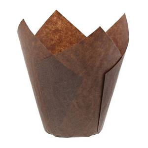 lot 1111 image: Royal Brown Tulip Style Baking Cups, Large, Sleeve of 200, Made of Parchment Paper, Perfect for Home Baking and Small Bakeries Retail $24.99