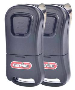 lot 1116 image: Genie Single Button Garage Door Opener Remotes (2 Pack) - Safe & Secure Access - Each Remote Compatibile Only With Genie Intellicode Garage Door Openers - Model G1T , Black - G1T 2-Pack Retail $56.99