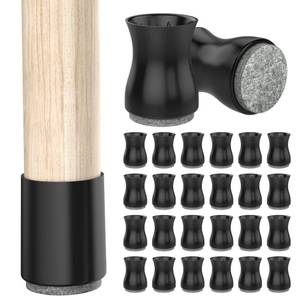 lot 1138 image: Chair Leg Floor Protectors, 24Pcs Silicone Furniture Pads for Hardwood Floors,for Protect Chair Feet,Free Moving Table Leg Covers.34 - 78,Black. Retail $12.49