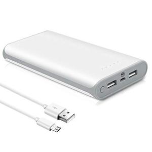 lot 1179 image: 20000mAh Phone Battery Pack,Dual USB Output Portable Cell Phone Charger, External Cell Phone Battery Pack, Power Bank with LED Light for Smart Phone, iPhone, iPad & Samsung Galaxy & More (Gray) Retail $28.50