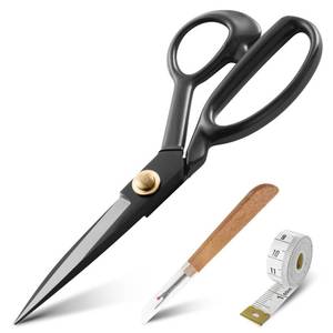 lot 1185 image: Fabric Scissors, Heavy Duty 8 inch Sewing Scissors for Leather Tailor,Tailoring Shears for Home Office Craft Black Retail $16.24