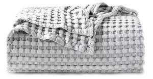 lot 1205 image: Bedsure Cooling Cotton Waffle King Size Blanket - Lightweight Breathable Blanket of Rayon Derived from Bamboo for Hot Sleepers, Luxury Throws for Bed, Couch and Sofa, Grey, 104x90 Inches Retail $53.99
