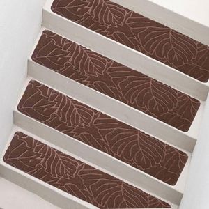 lot 1209 image: MATAHUM Stair Treads for Wooden Steps, 8 X 30 Non Slip Carpet Stair Treads Set of 15 Indoor Carpet Mat Stair Runners Stair Rugs for Kids Elders and Pets with Reusable Adhesive, Brown Retail $50.00