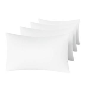 lot 1212 image: MINIPANDA White Pillow Cases Set of 4 Queen Size - Super Soft, Smooth and Breathable Pillow Cases Queen- Envelope Design - Machine Washable Lightweight (20X30 Inches (4 Piece)) Retail $9.99