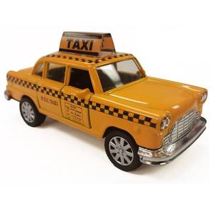 lot 1214 image: NYC Taxi in Yellow Cab with Pullback Action, Die Cast New York City Taxi Toy (No Sound) Retail $16.93