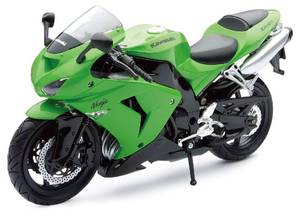 lot 1221 image: New-Ray 112 Motorcycle 2006 Kawasaki Zx-10R- Sport Bike, Green Retail $21.86