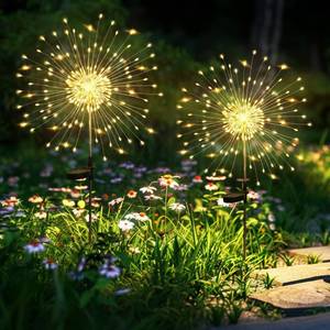 lot 1235 image: GIGALUMI 180LED 2Pack Garden Outdoor Decor Lights, Solar Garden Lights for Yard Outside Fairy Garden Lights Decorative, Solar Lights for Yard Pathway Flowerbed Planter Balcony Patio Garden Decor Retail $24.99