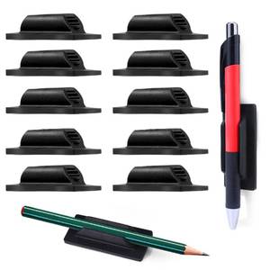 lot 1239 image: AIERSA Pencil Holder for Desk,10Pcs Pen Holders for Classroom Clipboard Attachment,Silicone Adhesive Pencil Holder for School Student Kids Desk Teacher Office Accessories Retail $11.50