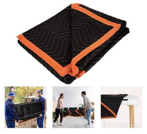 lot 1242 image: Large Moving Blankets 80  72in Heavy Duty Packing Blankets for Furniture Moving Shipping Wrapping Quilted Furniture Pads for Moving, Padded Mover Blankets Retail $16.99