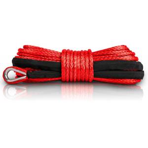 lot 1257 image: XPV SK75 14 x 49�� Dyneema Synthetic Winch Rope 10000LBS Cable with Black Protecting Sleeve for SUV ATV UTV Vehicle Boat Car (Red) Retail $25.64