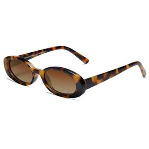 lot 1262 image: Herjour Small Trendy Skinny Vintage Oval Sunglasses Women Tinted Glasses Tortoise Frame Retail $14.99