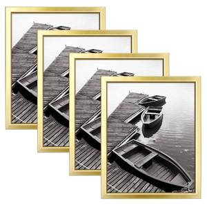 lot 1267 image: Giverny 8x10 Picture Frames Set of 4, Gold Photo Frames for Wall or Tabletop Display, Classic and Simple Style with Glossy Finish Frame, Perfect for Home Office Deco Retail $18.99