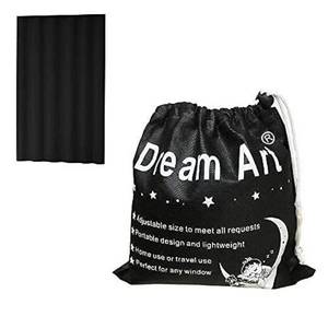 lot 1281 image: DREAM ART Anywhere Portable Blackout CurtainAdjustable Blackout ShadesTemporary Blackout Blinds with Suction Cups for Nursery,Children Kids Bedroom or Travel Use,Black,1 pc W51xL71Inch(130X180cm) Retail $28.74