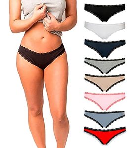 lot 1316 image: Emprella Cotton Underwear Women, 7 Pack Womens Bikini Seamless Ladies Cheeky Panties S-XL (X-Large, Assortment 2) Retail $16.22