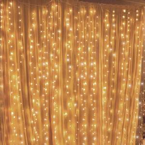 lot 2235 image: Twinkle Star 300 LED Curtain String Lights, 8 Modes Plug in Fairy Lights for Bedroom,Wedding,Party,Birthday, Hanging Twinkle Light for Indoor Outdoor Wall Window Backdrop Decoration, Warm White